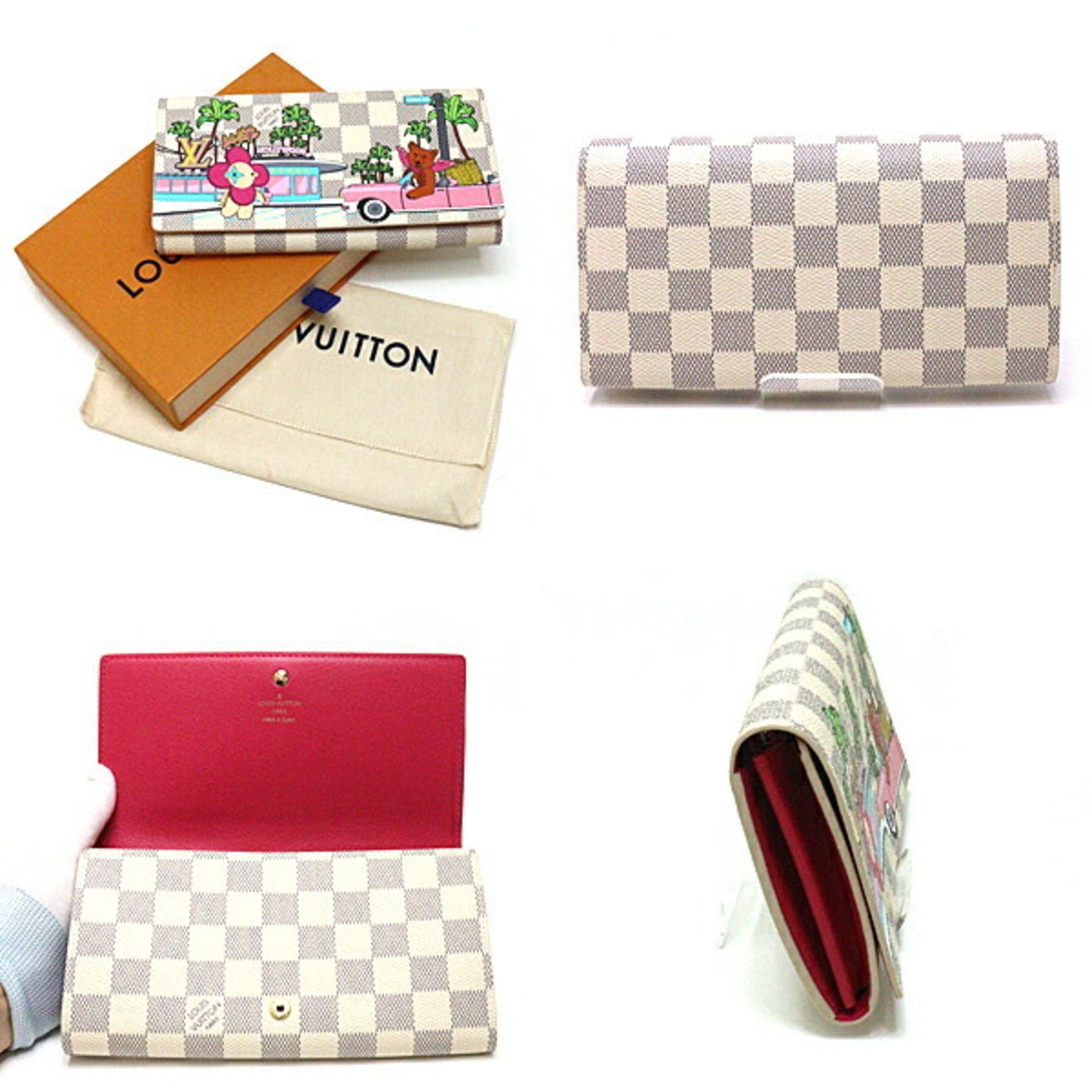 Louis Vuitton Damier Azur Portefeuille Sarah Vivienne Holiday N60497