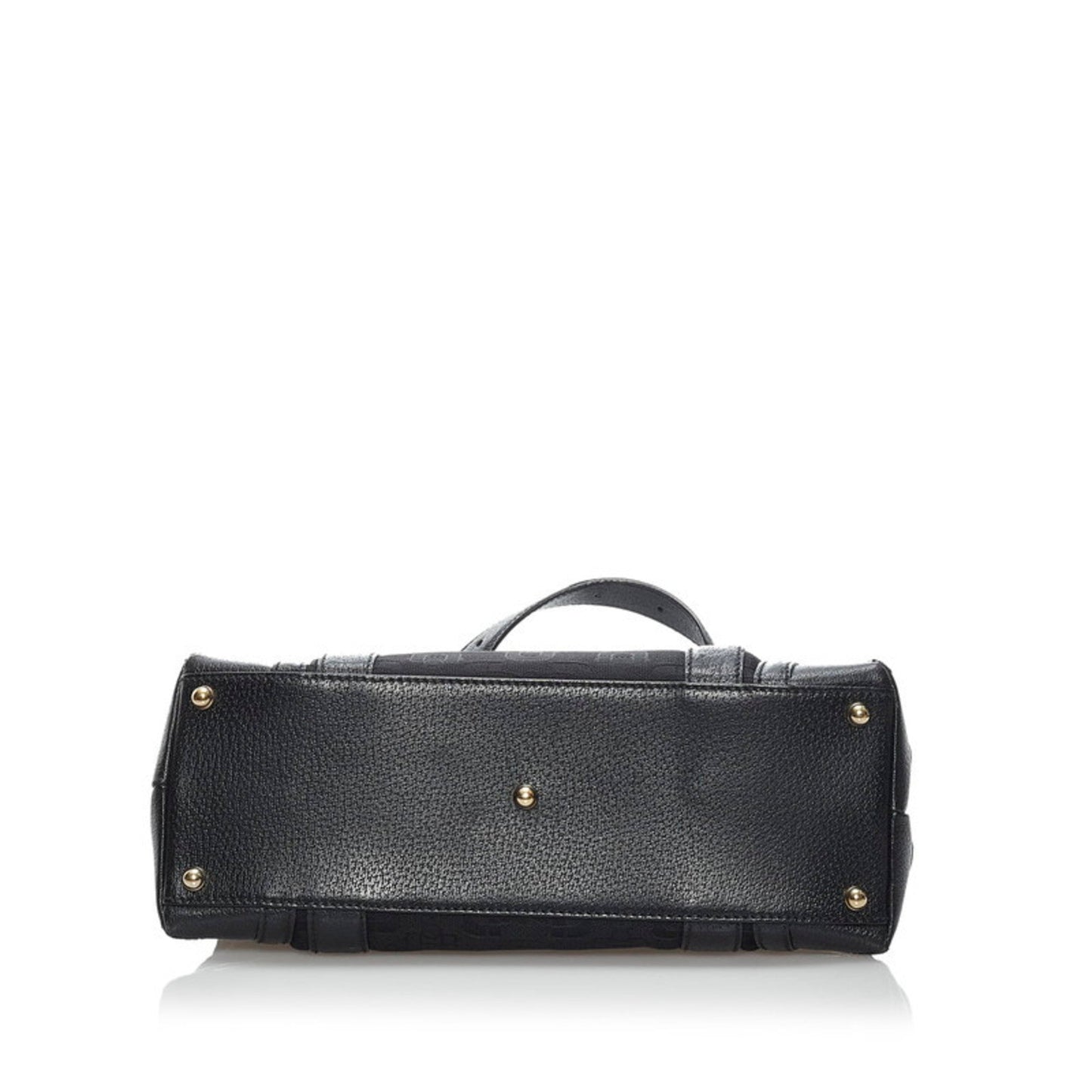 Gucci Horsebit Handbag 145761 Black Canvas Leather Ladies GUCCI