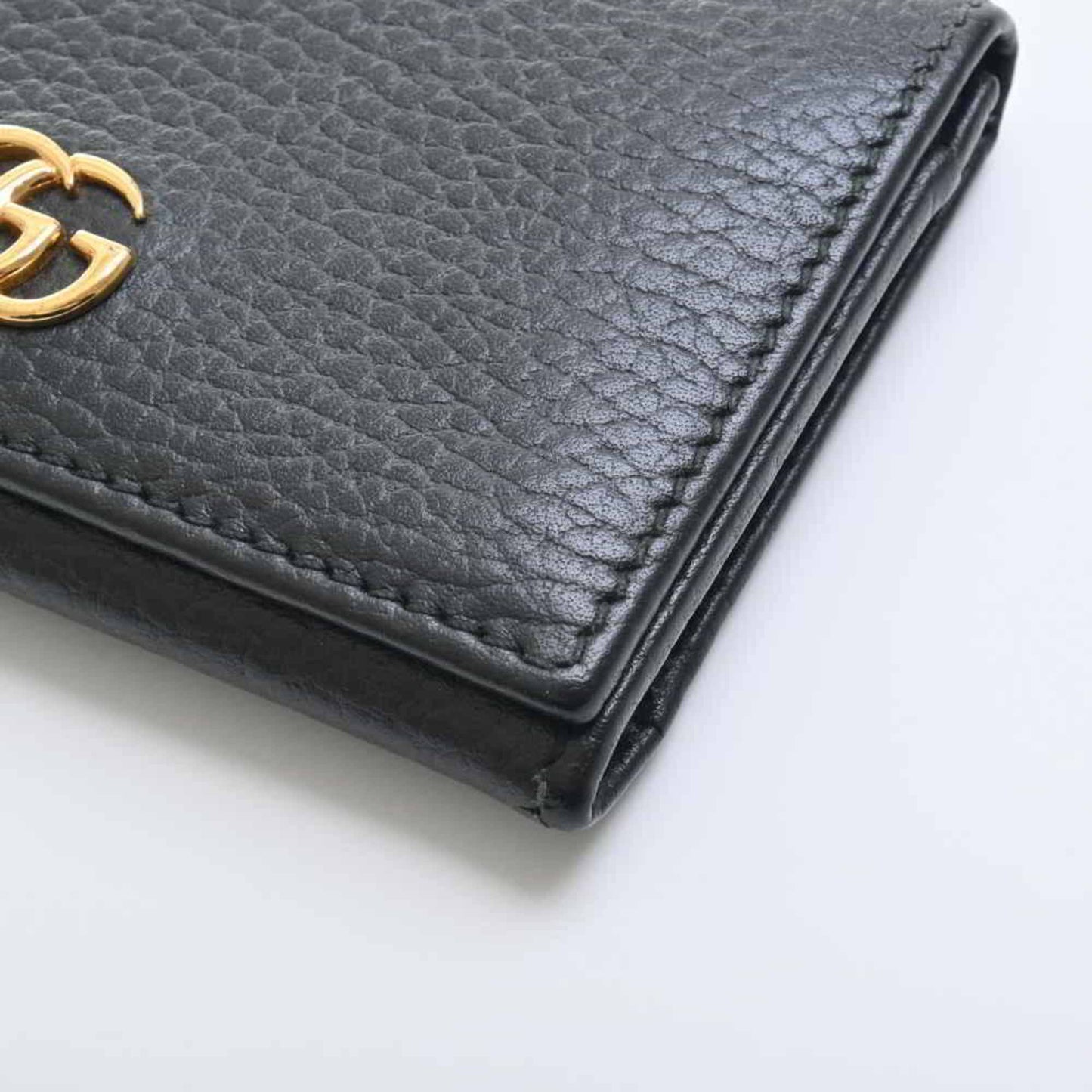 Gucci GG Marmont Leather Card Case Business Holder Black