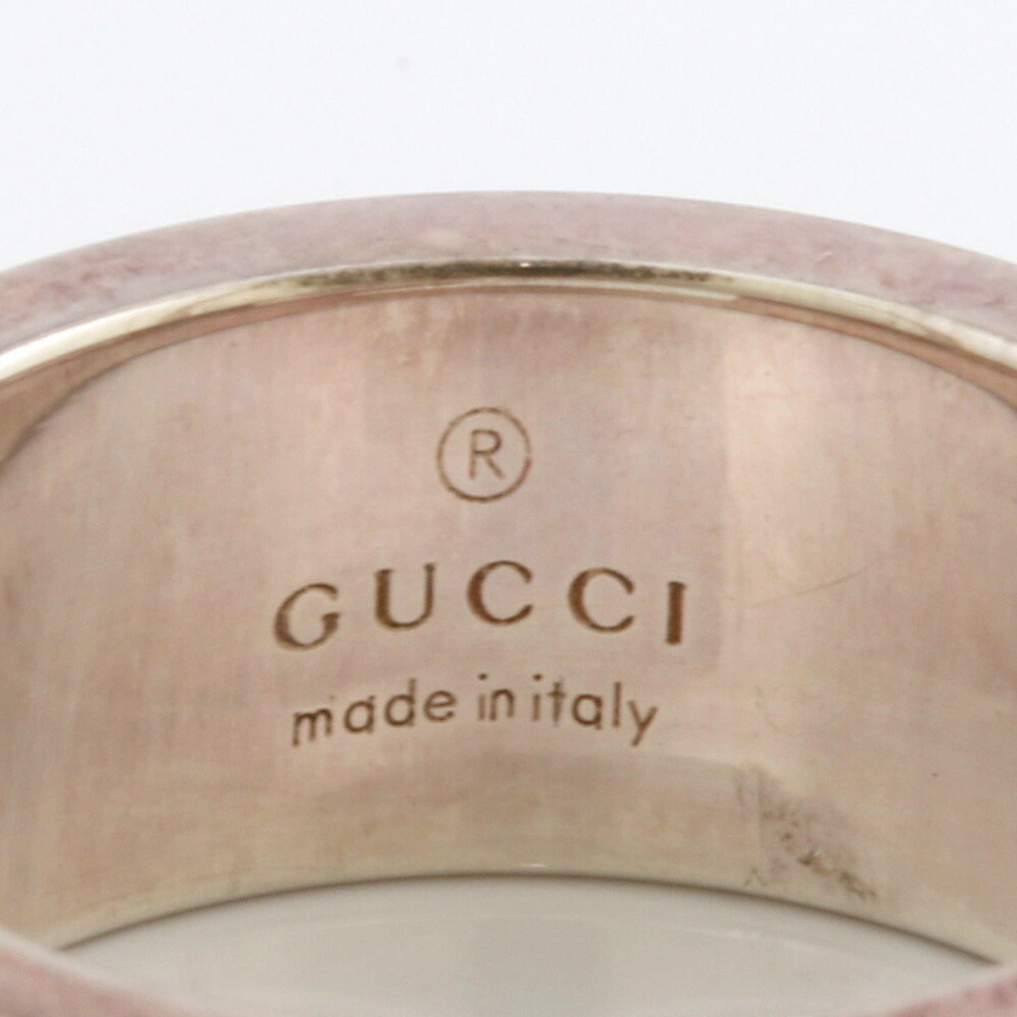Gucci SV925 Ring G Mark Branded No. 11 # 12 Silver Ladies 925