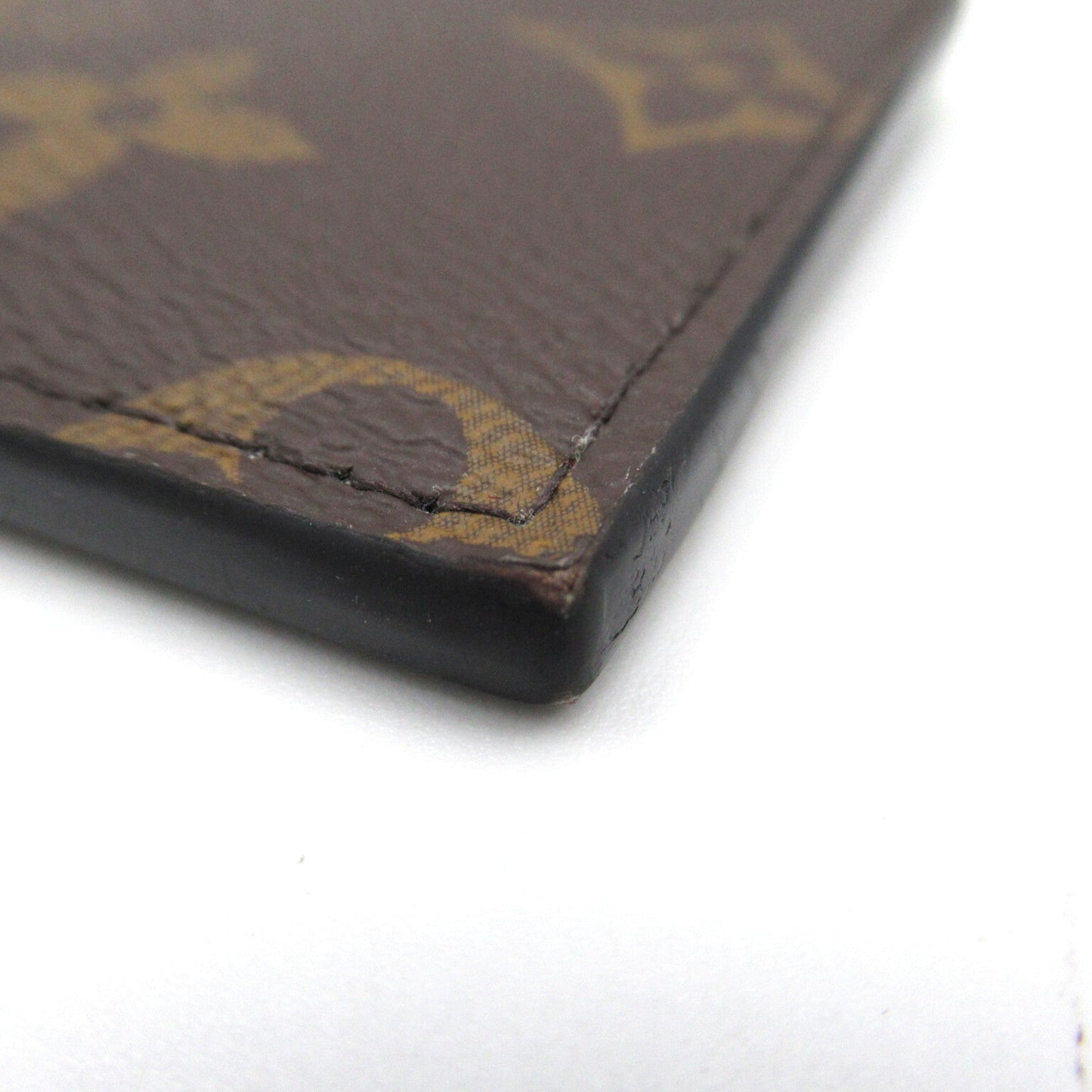 LOUIS VUITTON Coin card holder Brown Green Monogram macassar PVC coated canvas M81627