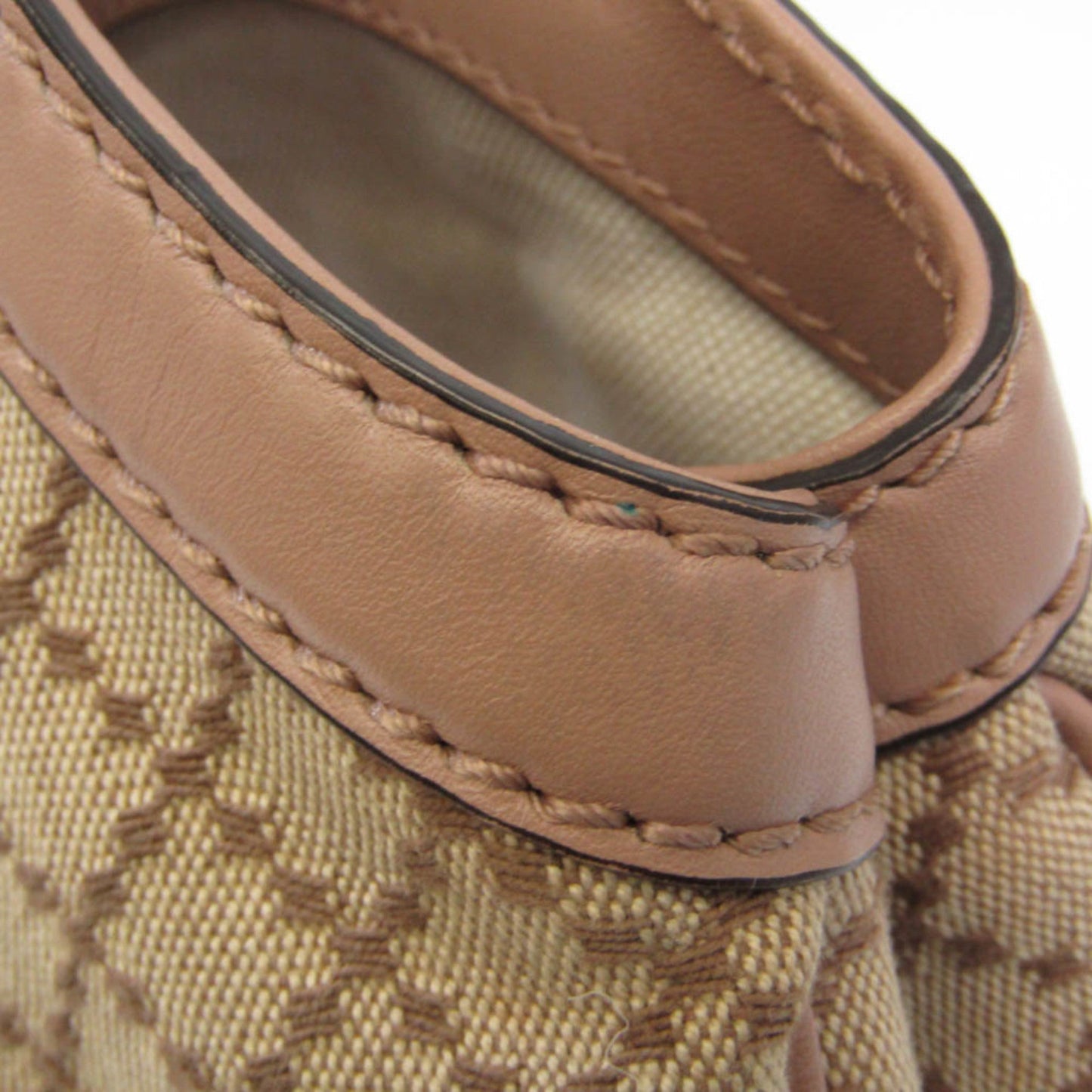 GUCCI Sukey 211944 Women's Leather,GG Canvas Handbag Beige,Khaki