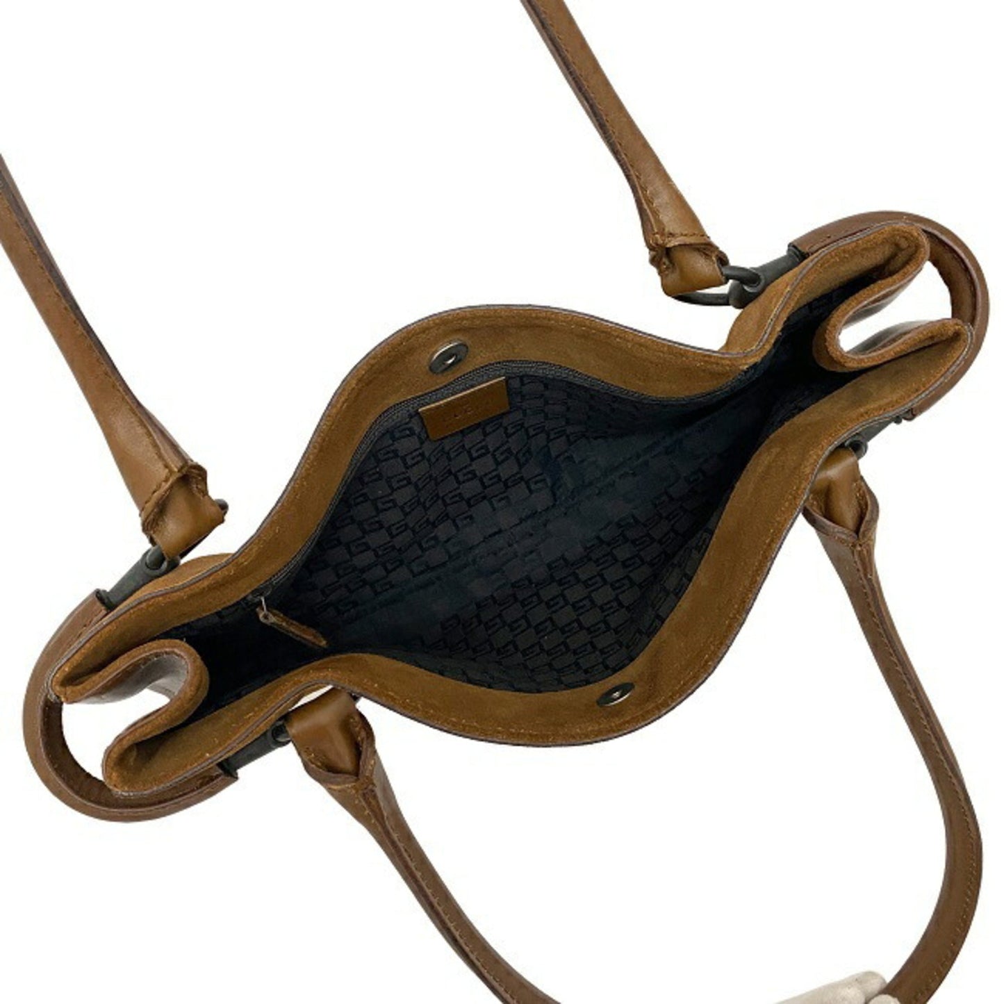 Gucci Handbag Brown Horsebit 101345 Leather Suede GUCCI Women's Bag