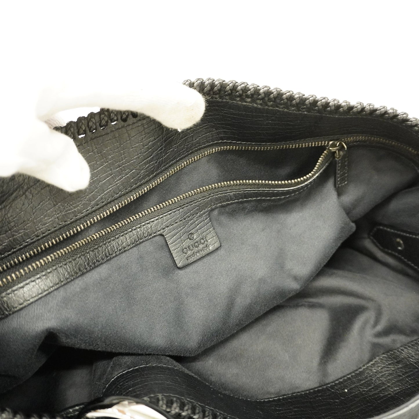 Gucci  Horsebit Shoulder Bag 114900 Women's GG Canvas Shoulder Bag Black
