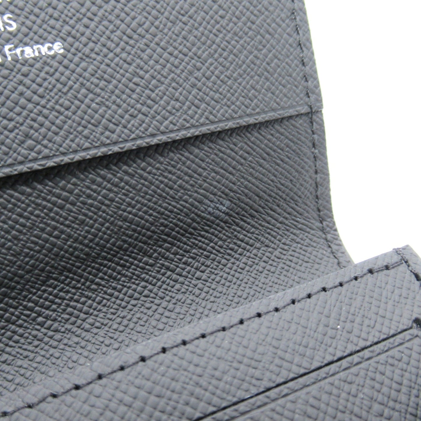 LOUIS VUITTON Anvelop Carte de Visit NM Black Black Taiga leather M64595