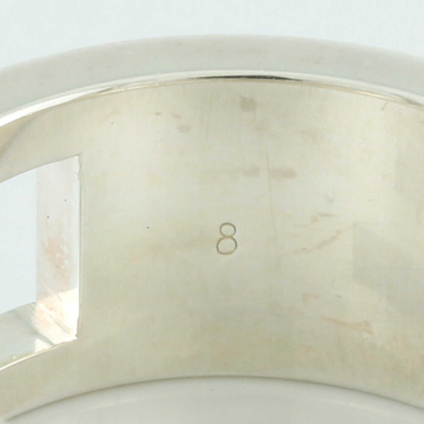 Gucci SV925 Ring G Mark 7.5 # 8 Silver Ladies 925