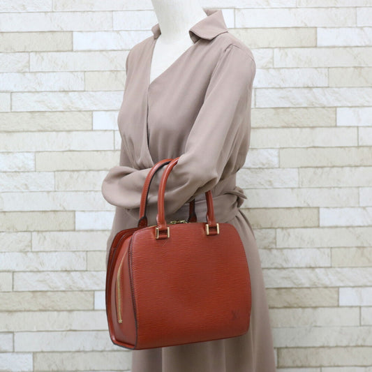Louis Vuitton Handbag Epi Ponneuf M52053 Brown Kenyan Ladies