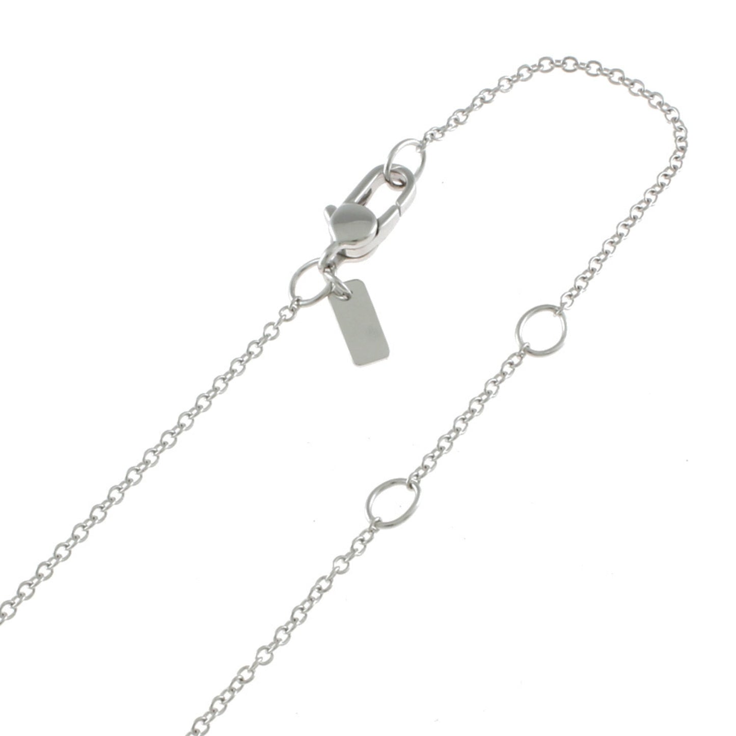 Gucci K18WG Necklace GG Icon Diamond Heart Clover Silver Ladies 18K K18 White Gold Accessory