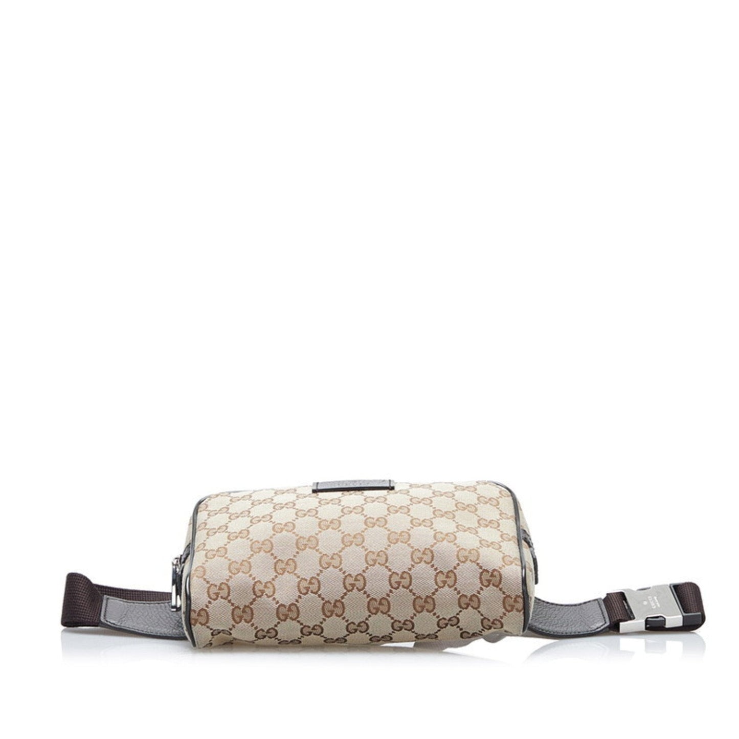 Gucci GG Canvas Waist Bag Body 449174 Beige Brown Leather Unisex GUCCI