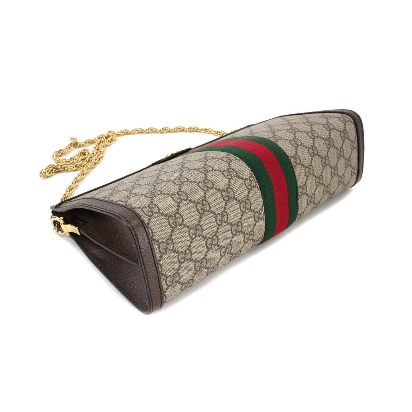 Gucci Ophidia GG Supreme Medium Shoulder Bag Leather Beige Brown 503876