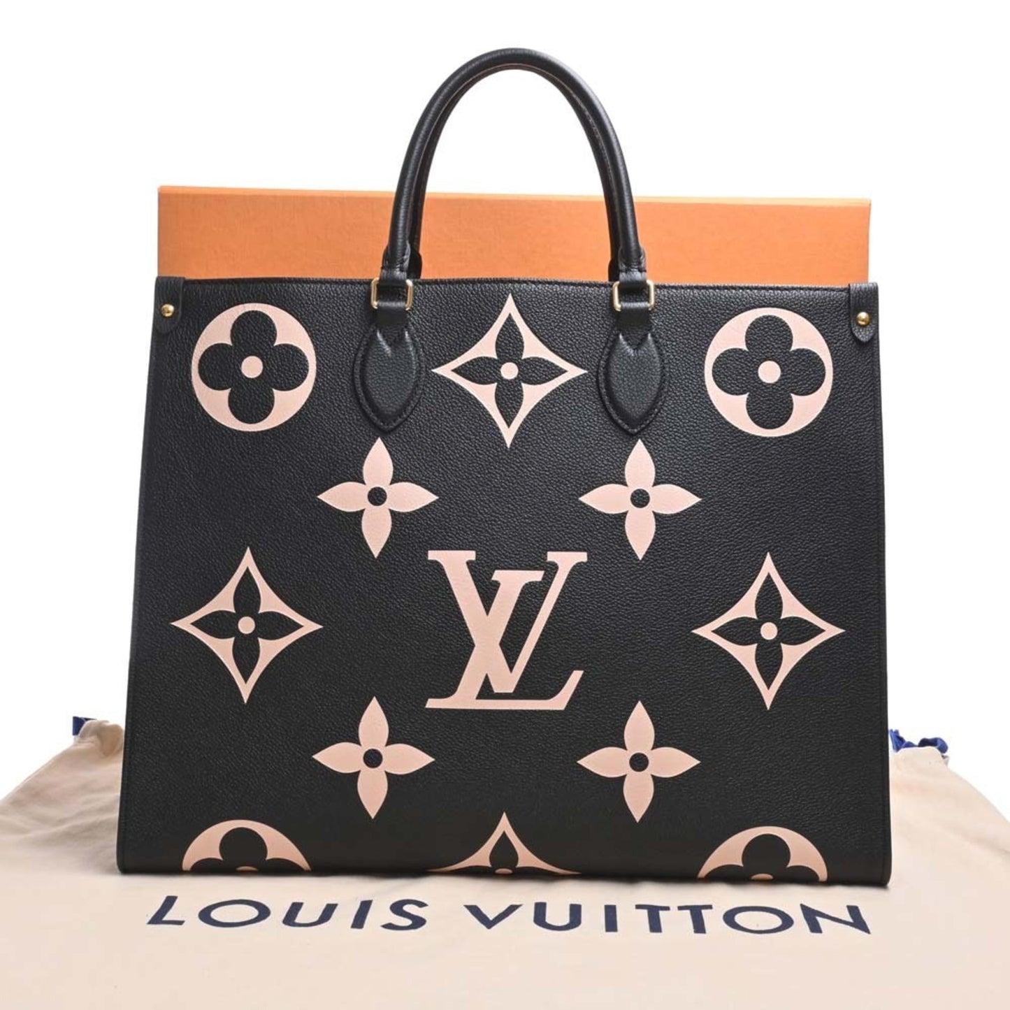 LOUIS VUITTON Empreinte Bicolor On the Go GM Handbag M45945 Black Ladies