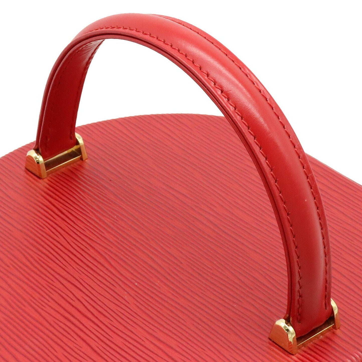 LOUIS VUITTON Epi Cannes Handbag Vanity Bag Leather Red Castilian M48037