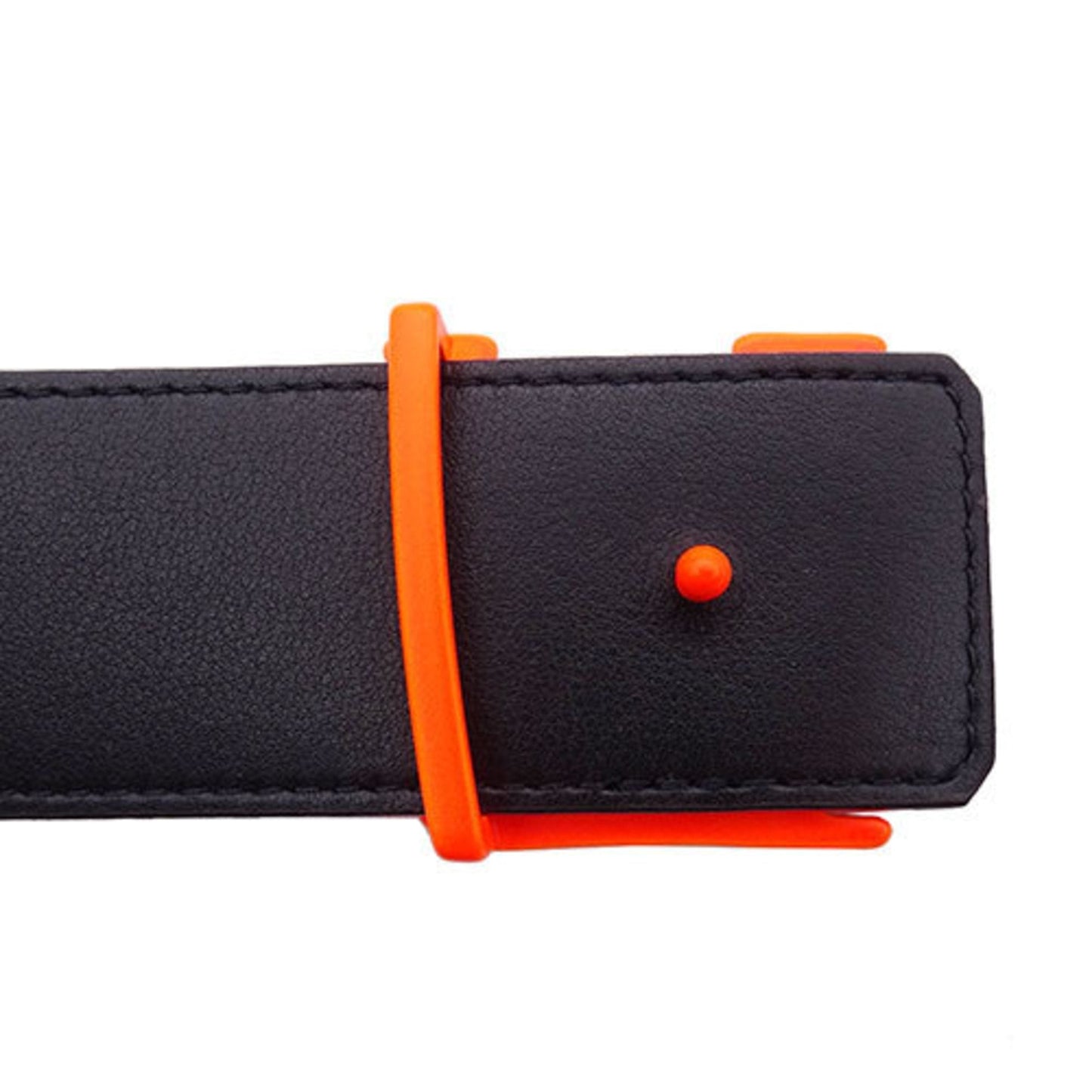 LOUIS VUITTON Belt Monogram Men's Sun Tulle LV Shape Orange MP216