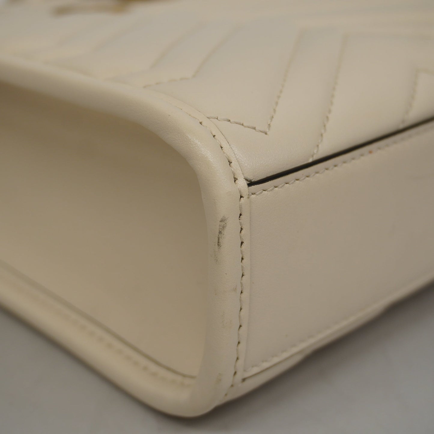 GUCCIAuth  GG Marmont 2WAY Bag 696123 Women's Leather Handbag,Shoulder Bag Ivory