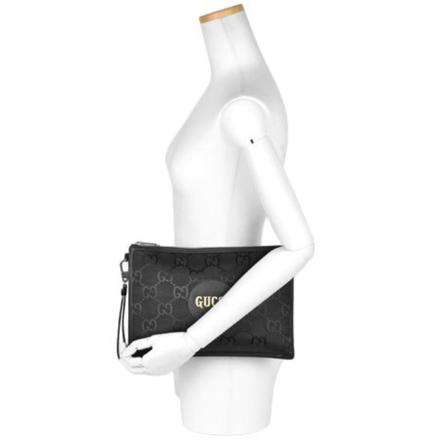 Gucci Off the Grid Clutch Bag Black GG Nylon Second Pouch 625598