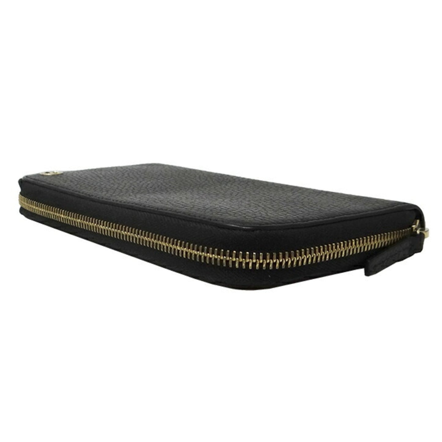 GUCCI Wallet Men's Long Leather Black 449347 Round