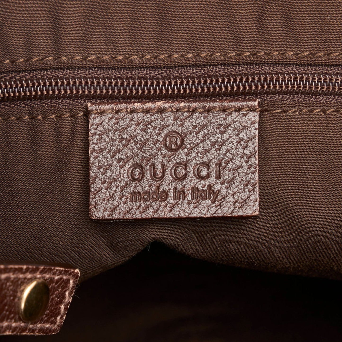 Gucci GG Canvas Handbag 130736 Beige Leather Ladies GUCCI