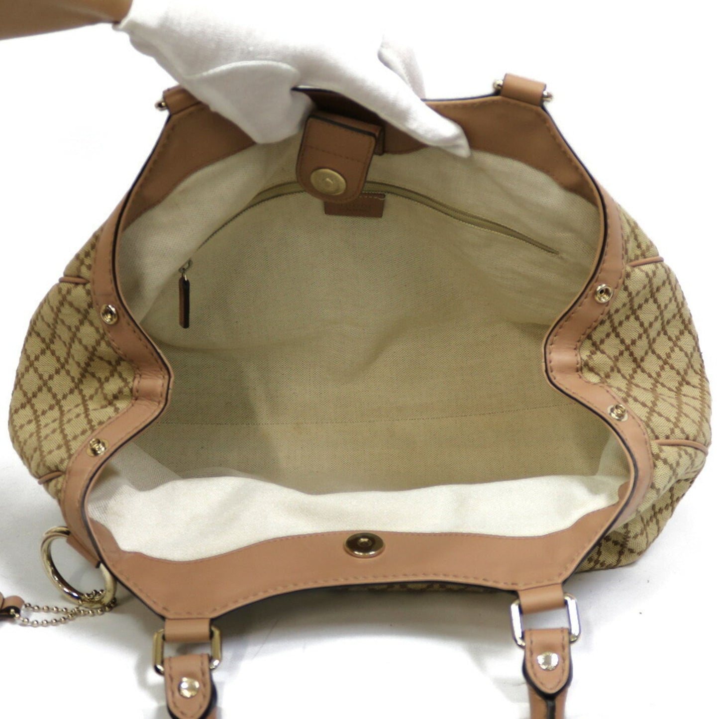 Gucci Handbag Diamante Beige Women's Men's