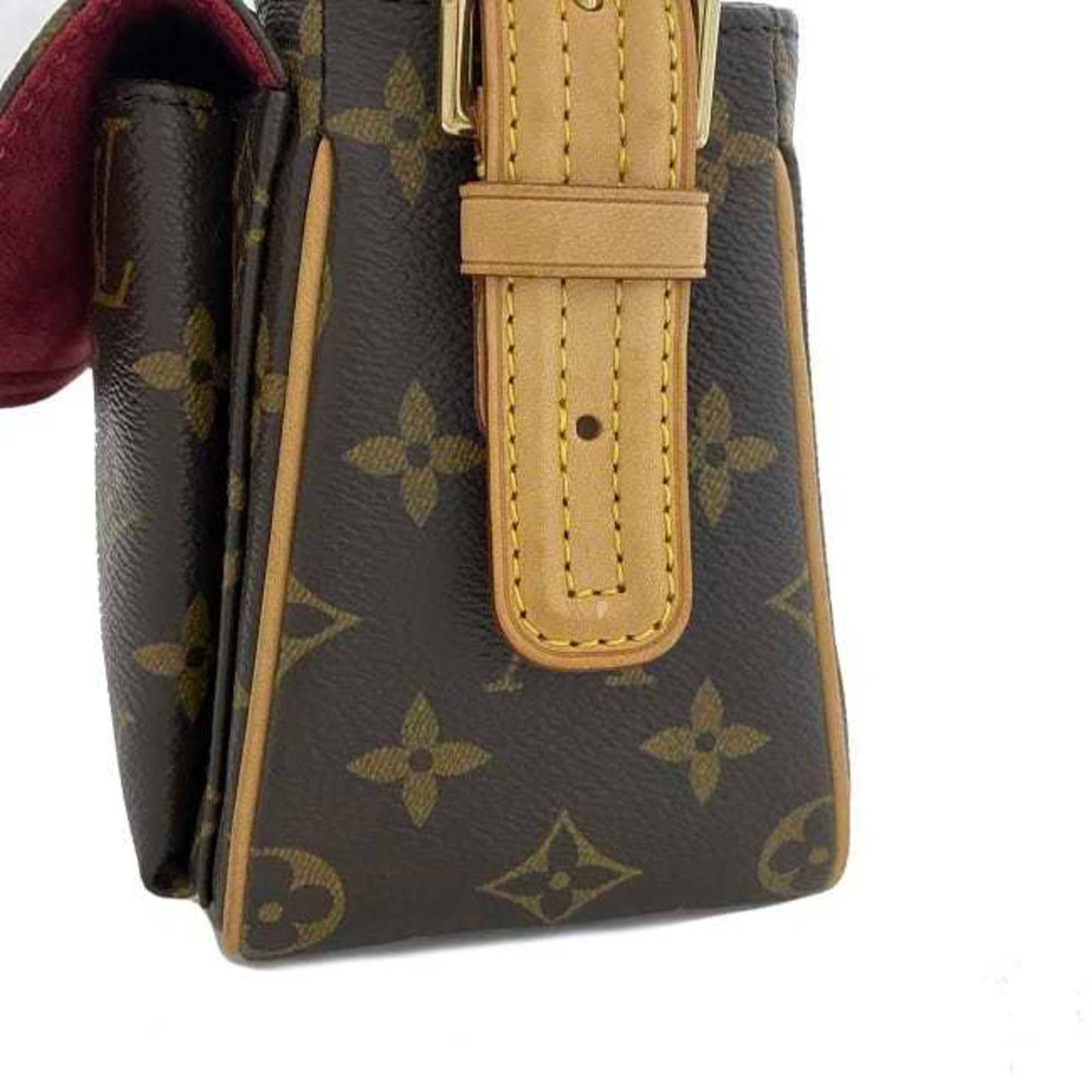 LOUIS VUITTON Bag Vibasite MM Brown Beige Monogram M51164 Canvas Nume Leather DU0084  Handbag LV