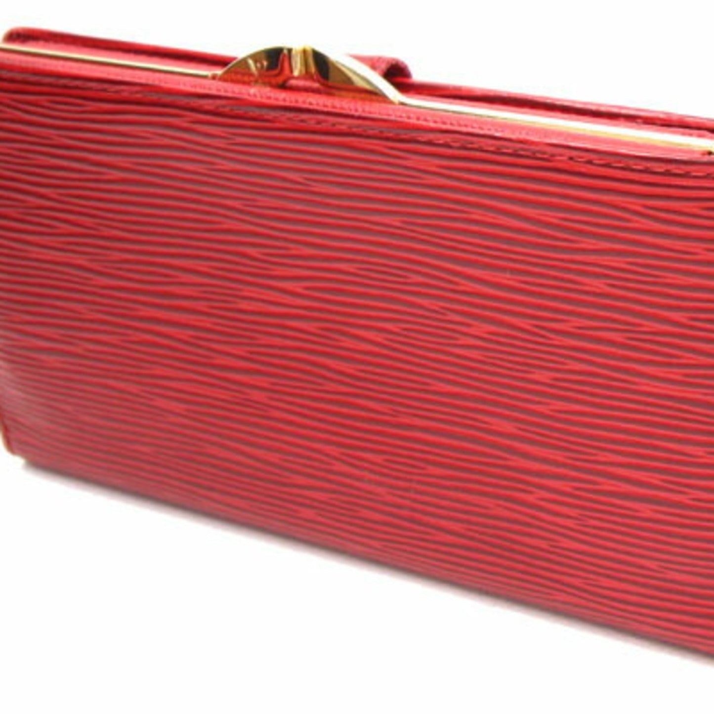 Louis Vuitton Bifold Clasp Long Wallet Epi Continental Viennois M63257 Castilian Red Ladies LOUIS VUITTON