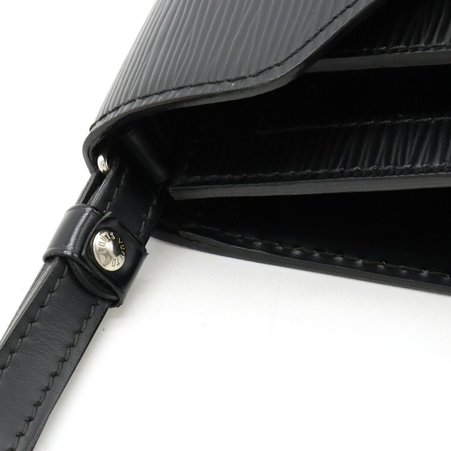 LOUIS VUITTON Epi Pochette Serie Dragonne Second Bag Noir Black Non-sticky M52762