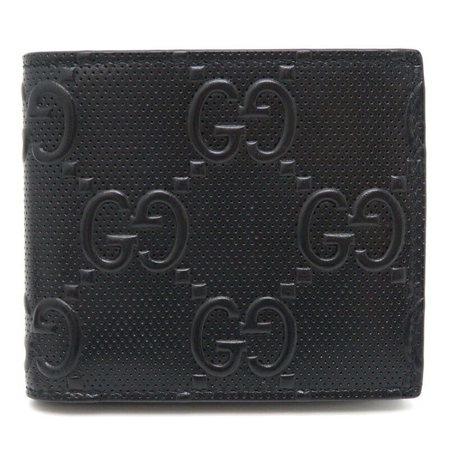 Gucci GG Bifold Wallet Women's 625555 Leather Black