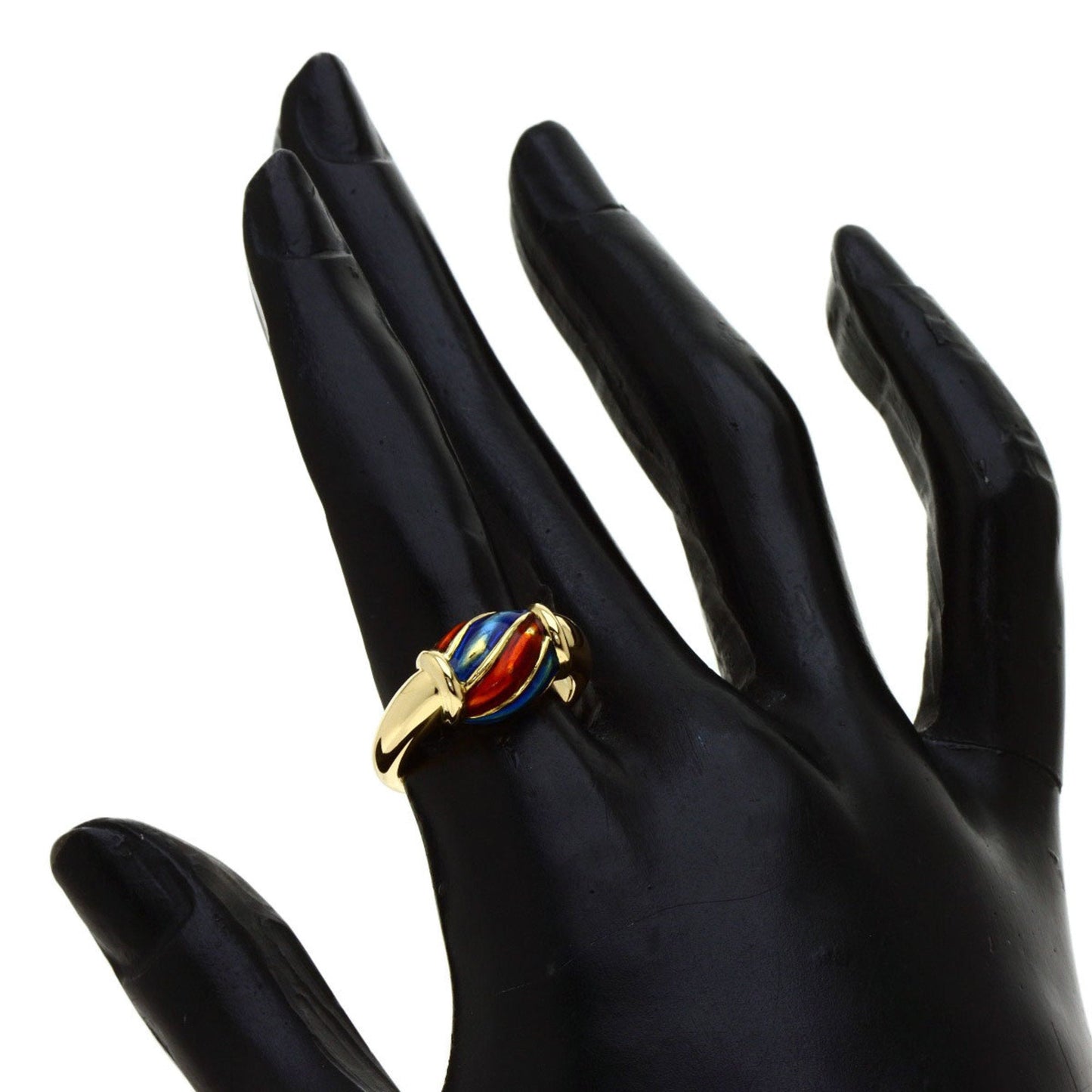 Gucci Enamel Ring K18 Yellow Gold Ladies Gucci