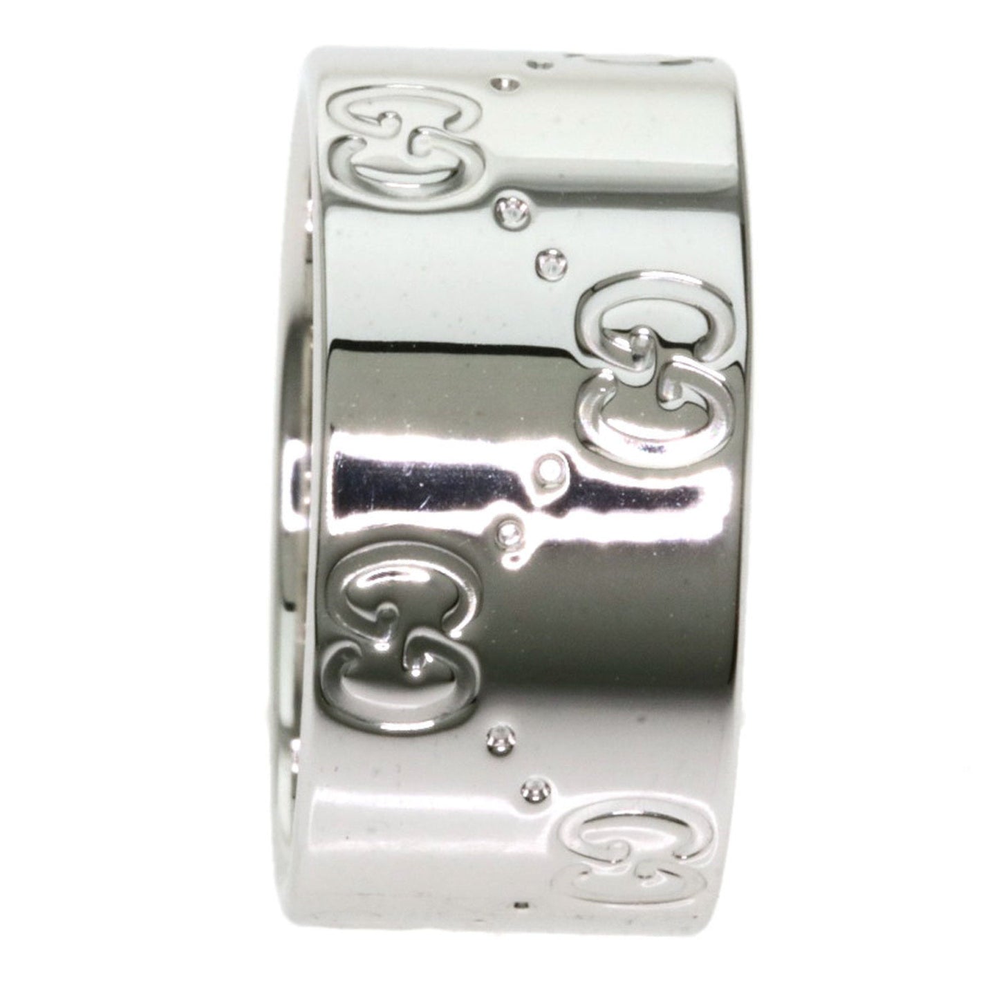 Gucci Icon Wide Ring K18 White Gold Ladies