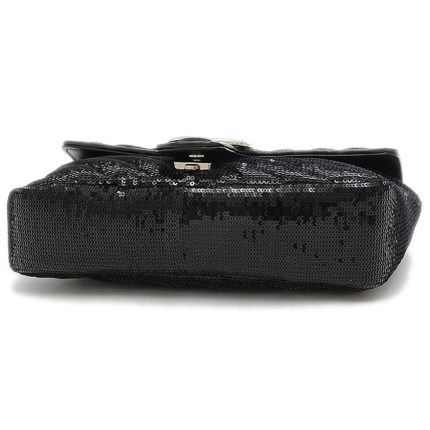 Gucci GG Marmont Small Sequin Shoulder Bag Black 443497