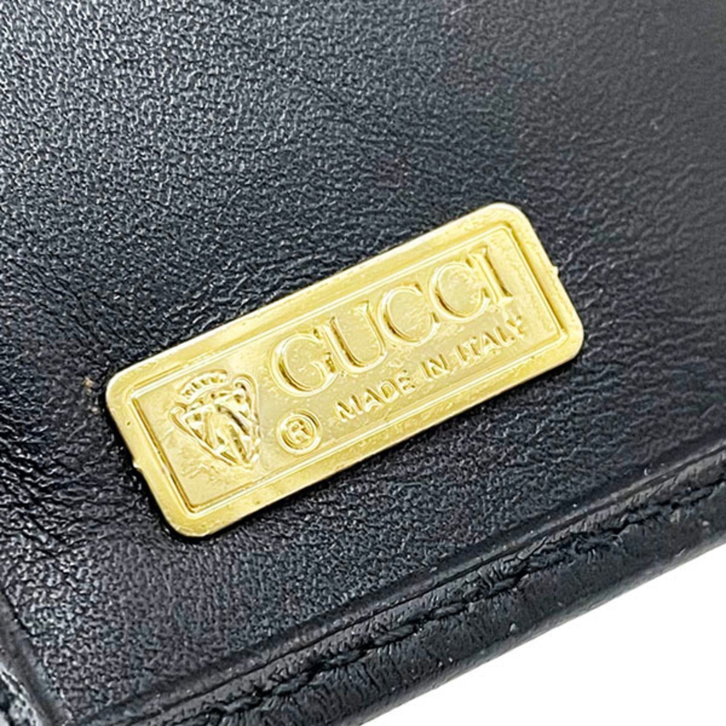 Gucci Purse Old Leather Black 035 327 GUCCI Bi-Fold