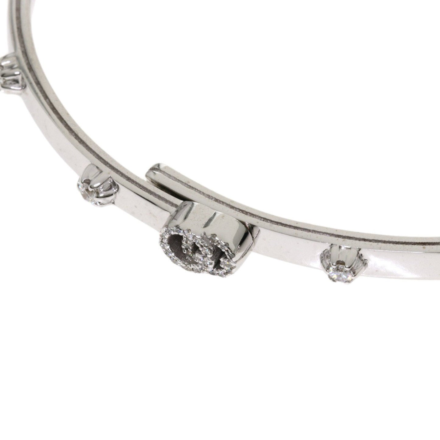 Gucci GG Running Diamond # 16 Bracelet K18 White Gold Ladies GUCCI
