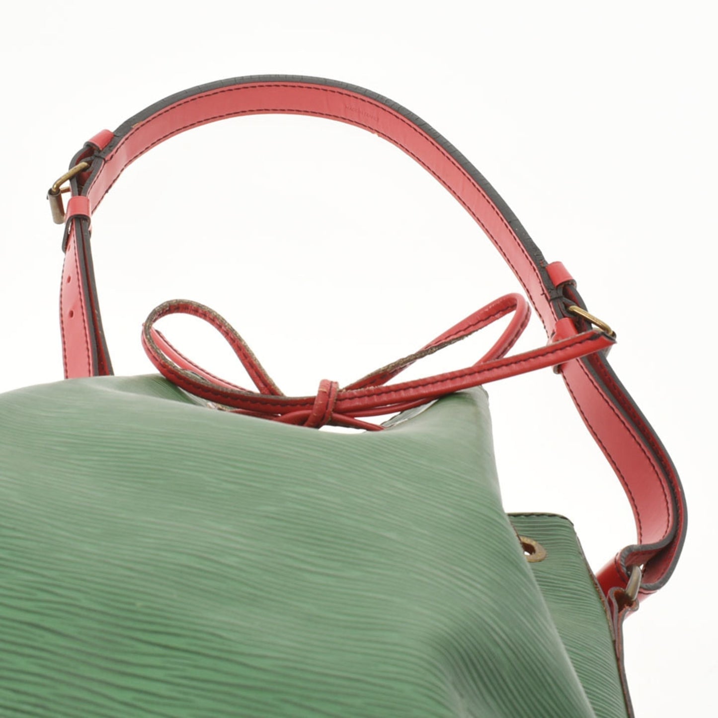 LOUIS VUITTON Epi Petit Noe Bicolor Green / Red M44147 Women's Leather Shoulder Bag
