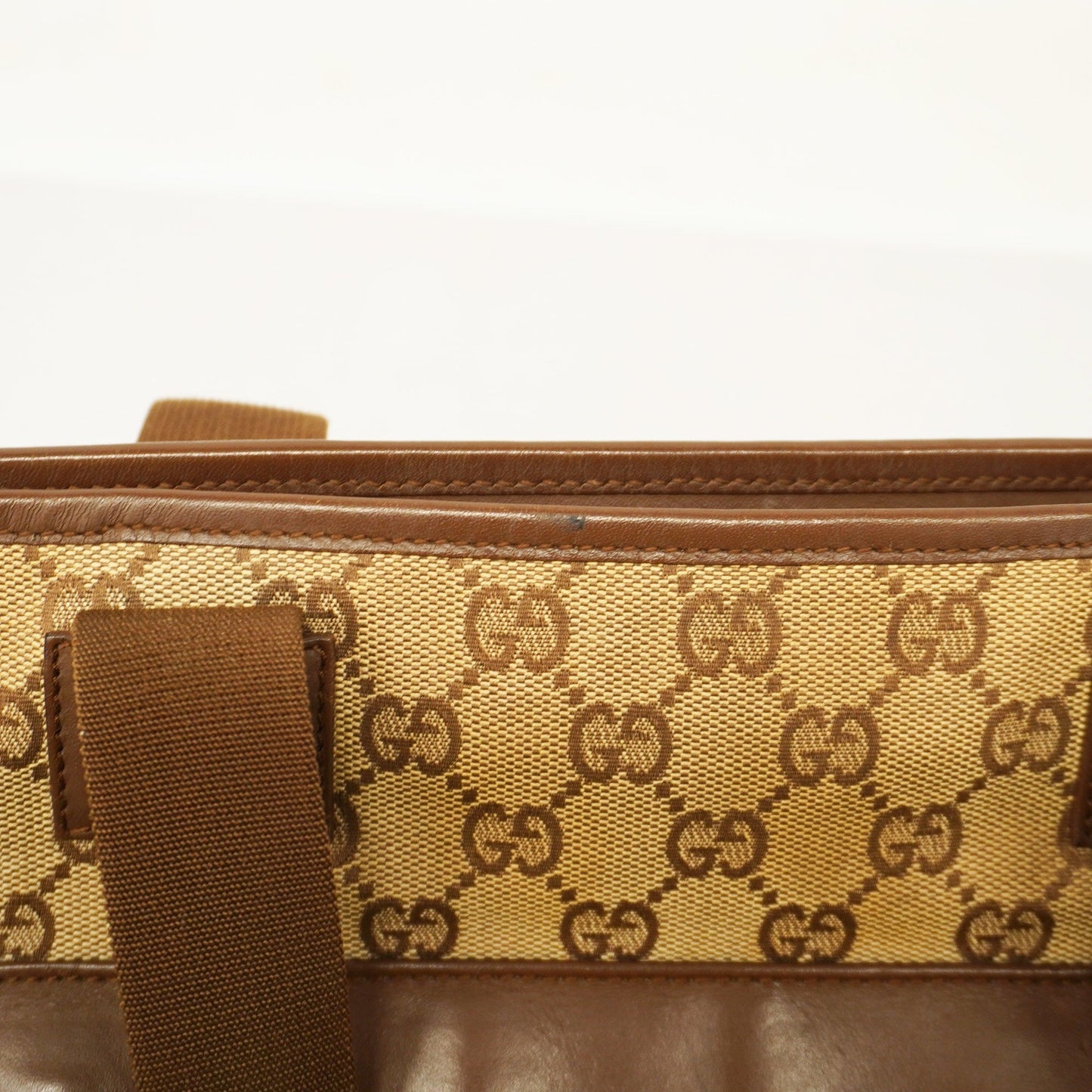 GUCCI  GG Canvas Tote Bag 019 0426 Women's Tote Bag Beige,Brown