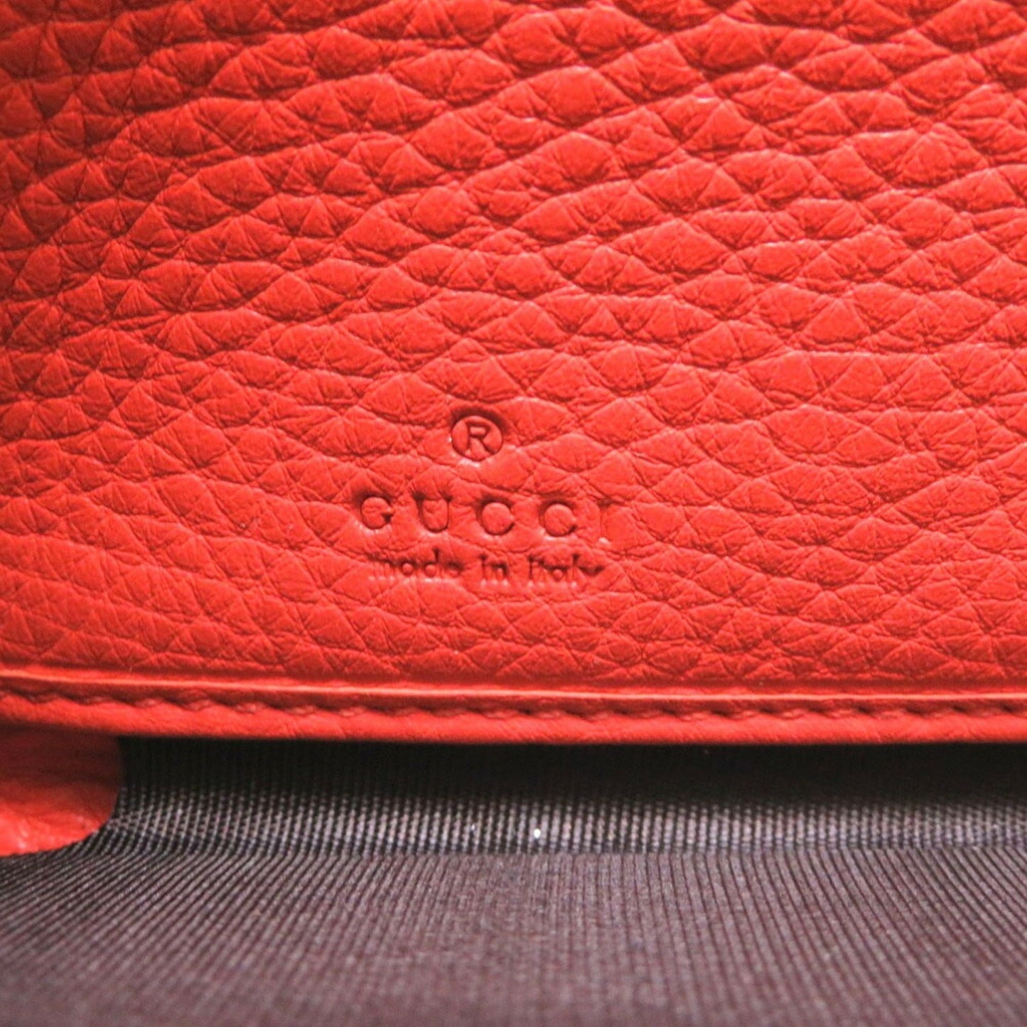 Gucci GG Canvas Beige Orange 388637 Round Long Wallet