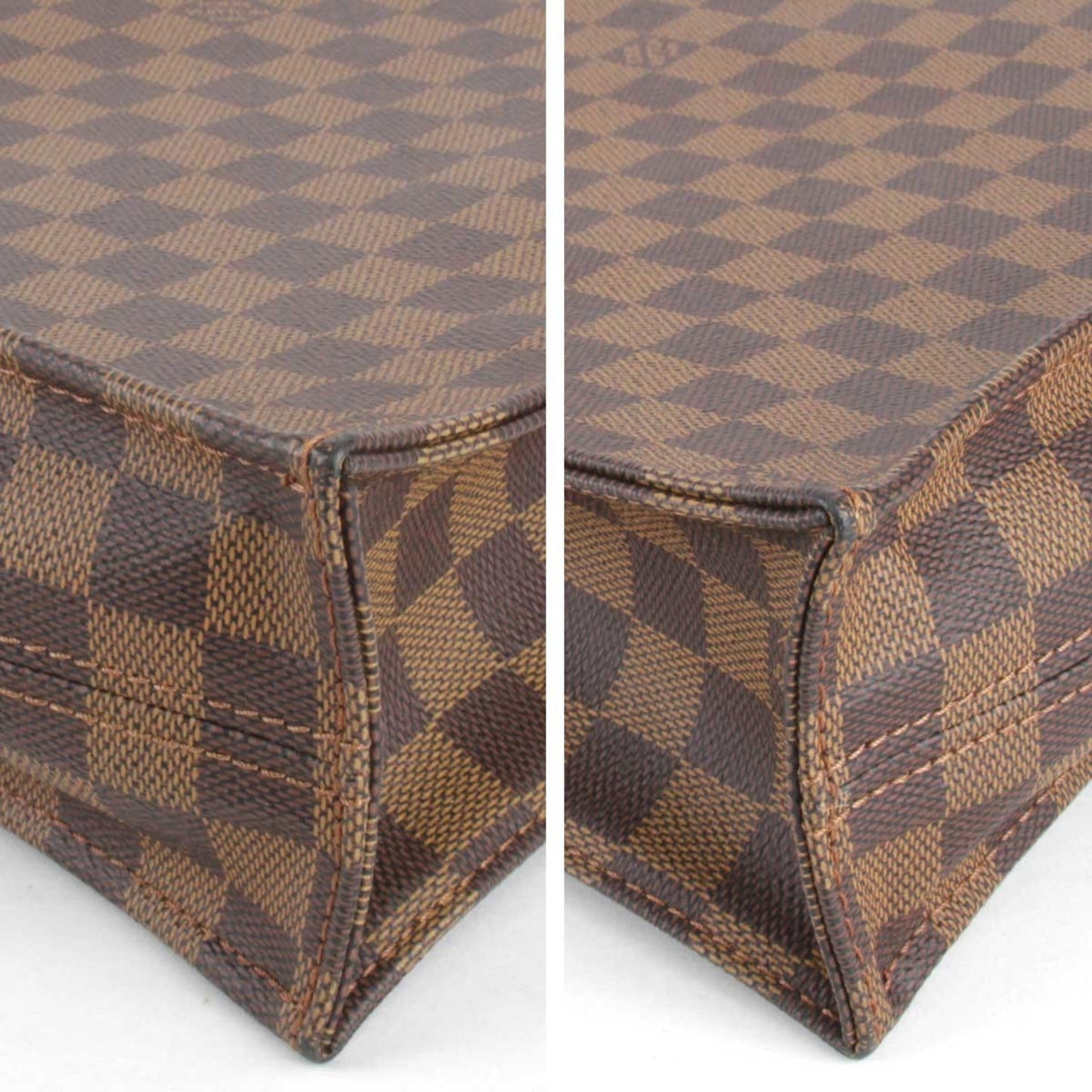 LOUIS VUITTON Damier Sac Pla N51140 Handbag PVC Coated Canvas Ebene Women's