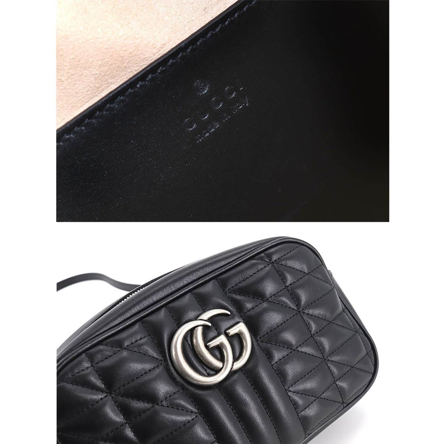 Gucci GG Marmont Small Shoulder Bag Leather Black 447632