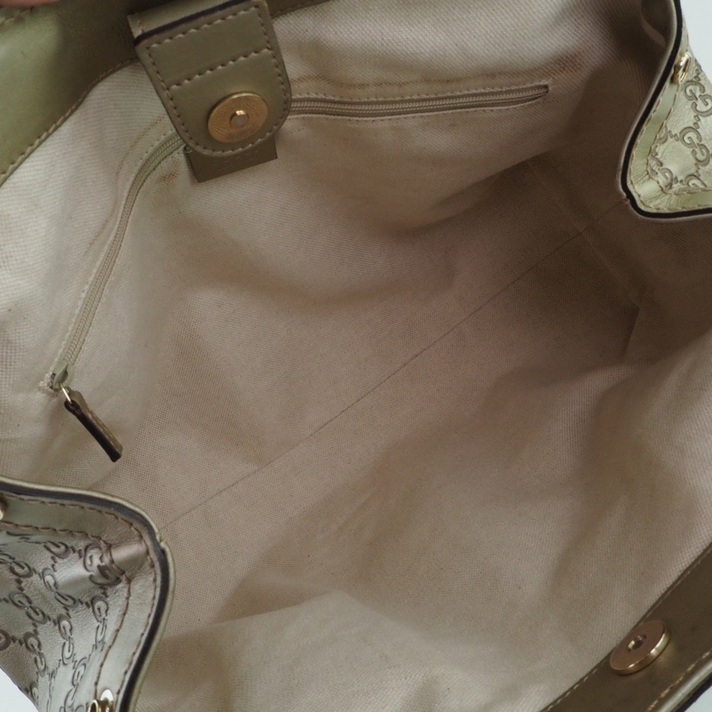 Gucci Suki Interlocking G 211944 Striped Leather Gold Women's Handbag