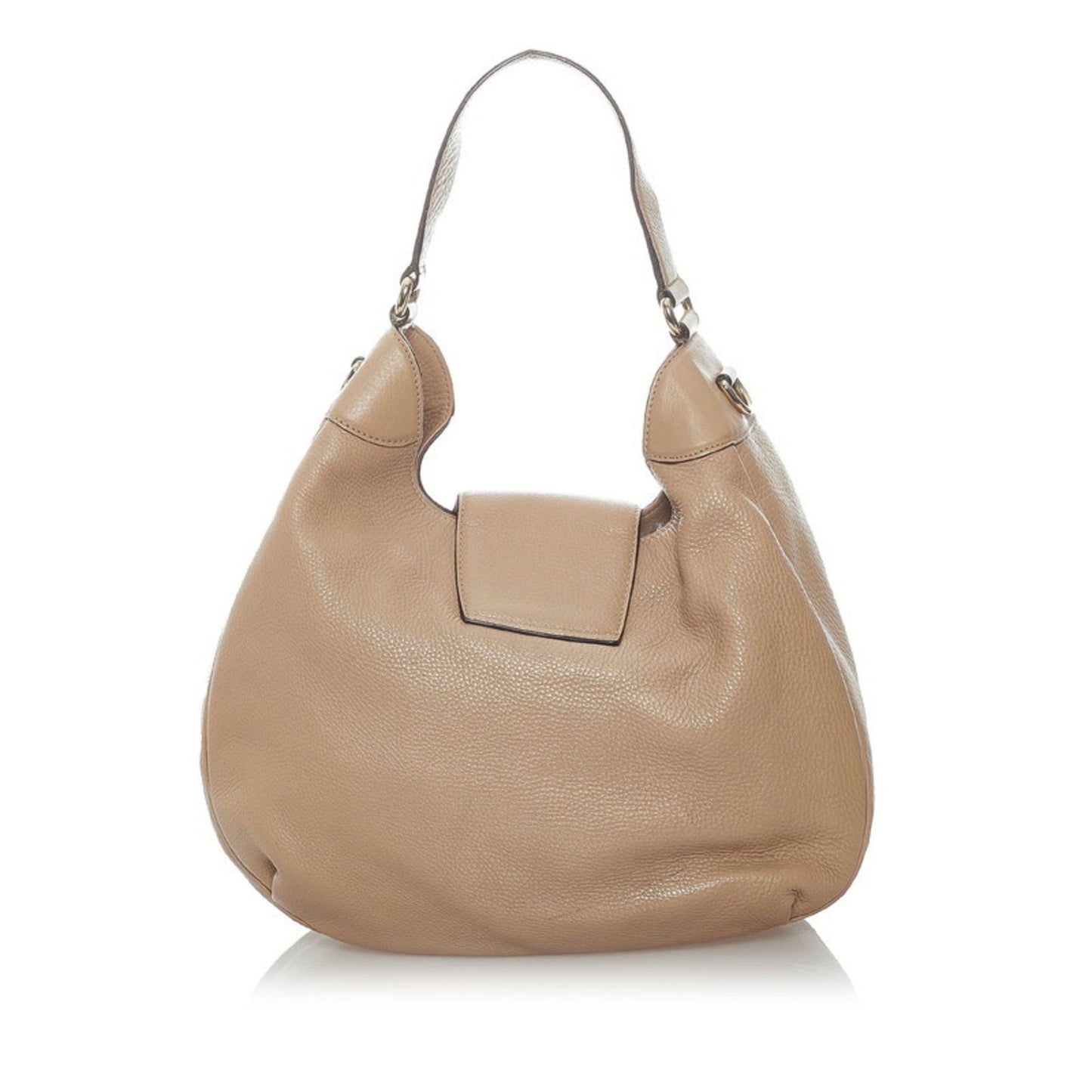 Gucci Horsebit Handbag Shoulder Bag 296851 Beige Leather Ladies