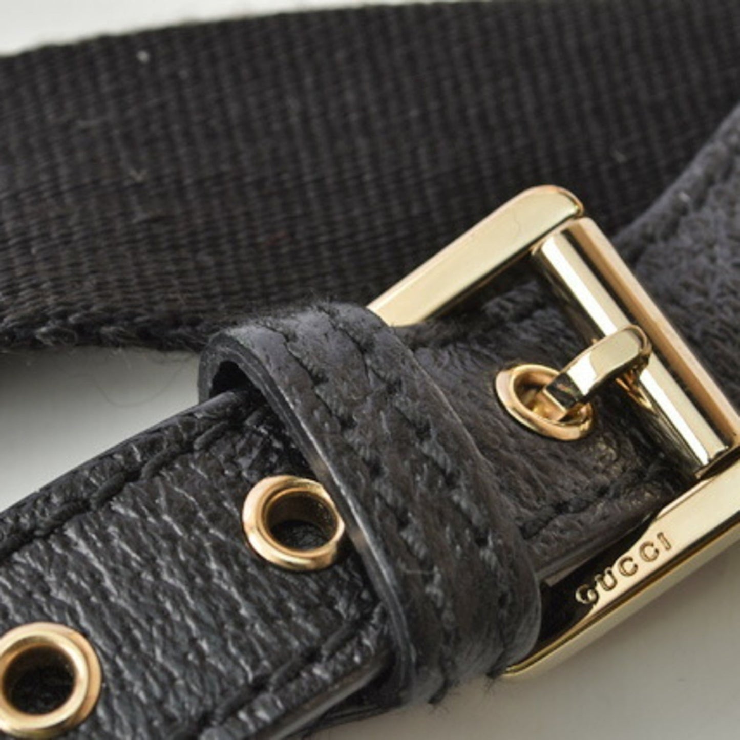 Gucci Messenger Bag Shoulder GG Canvas Black 145809