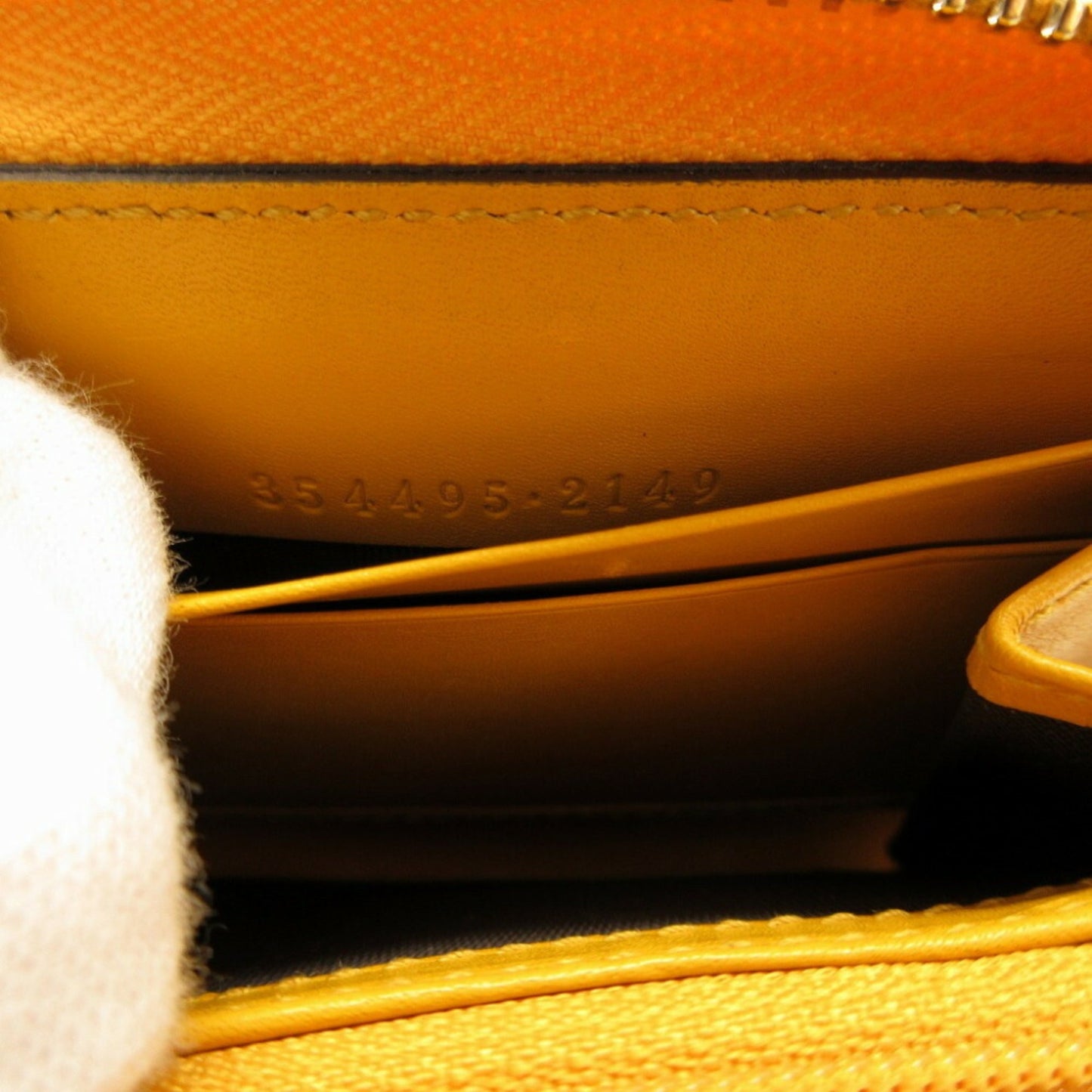 GUCCI Tiamante 354495 Leather Yellow Coin Case Card