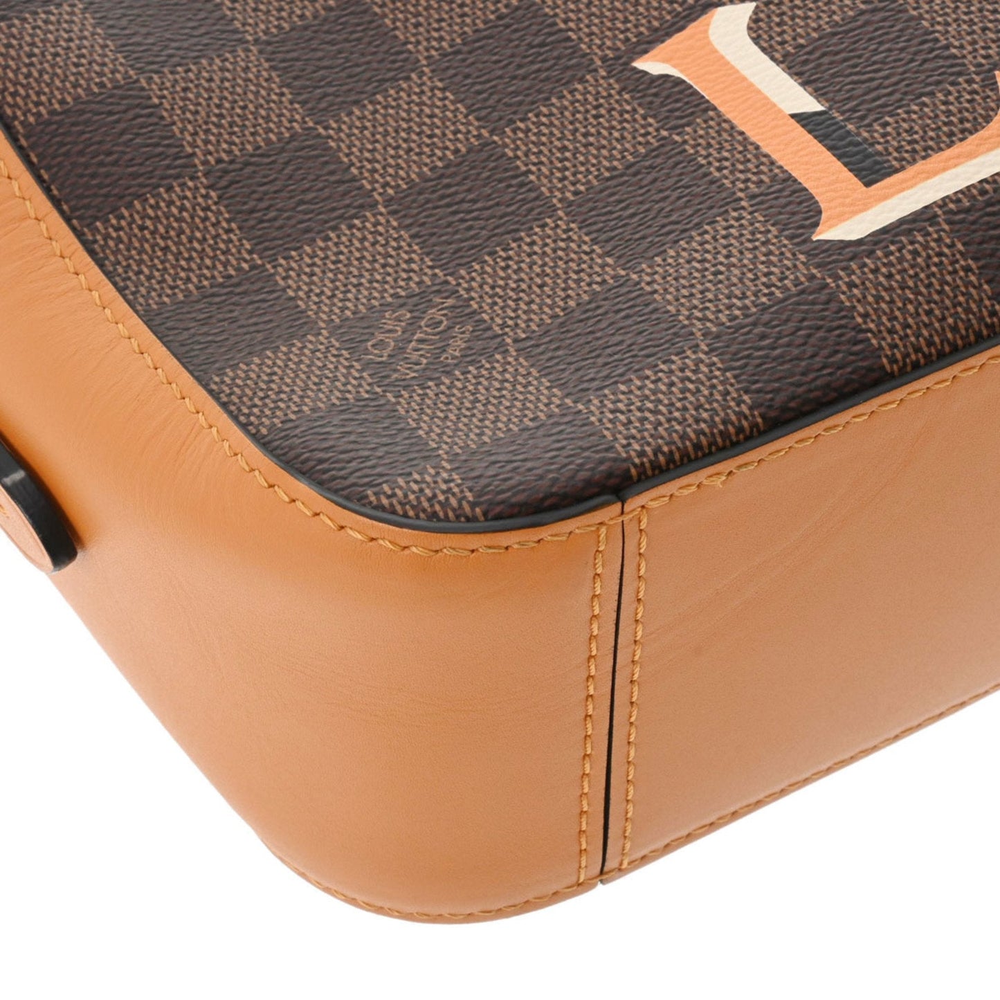 LOUIS VUITTON Damier Santa Monica Saffron N40178 Women's Canvas Shoulder Bag