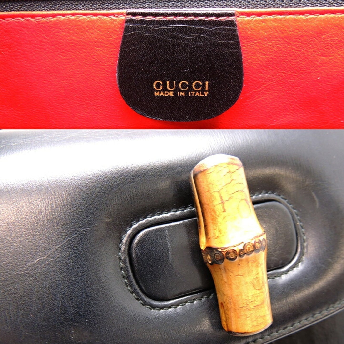 Gucci Bamboo Turnlock Ladies Handbag 000.926.0633 Calf Noir