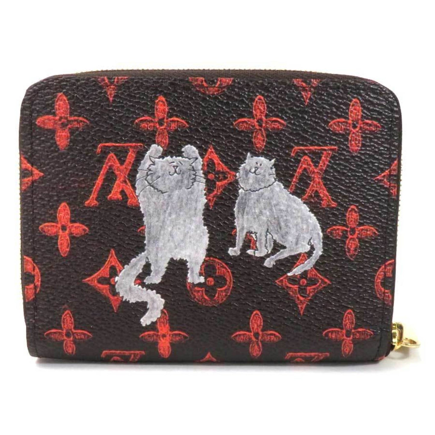 Louis Vuitton Coin Purse Card Case Catgram Grace Coddington Collaboration Zippy Marron Transformed Monogram Canvas Ladies M63883