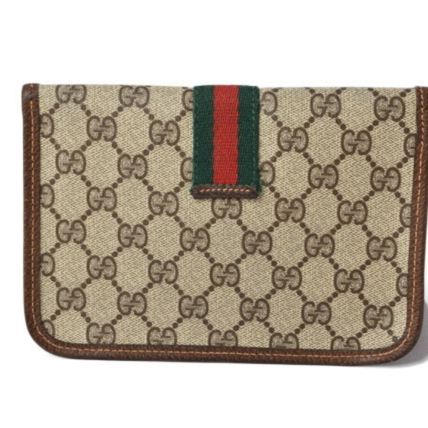 Gucci Clutch Pouch/Multi Pouch GUCCI GG Supreme Brown/Beige Webline