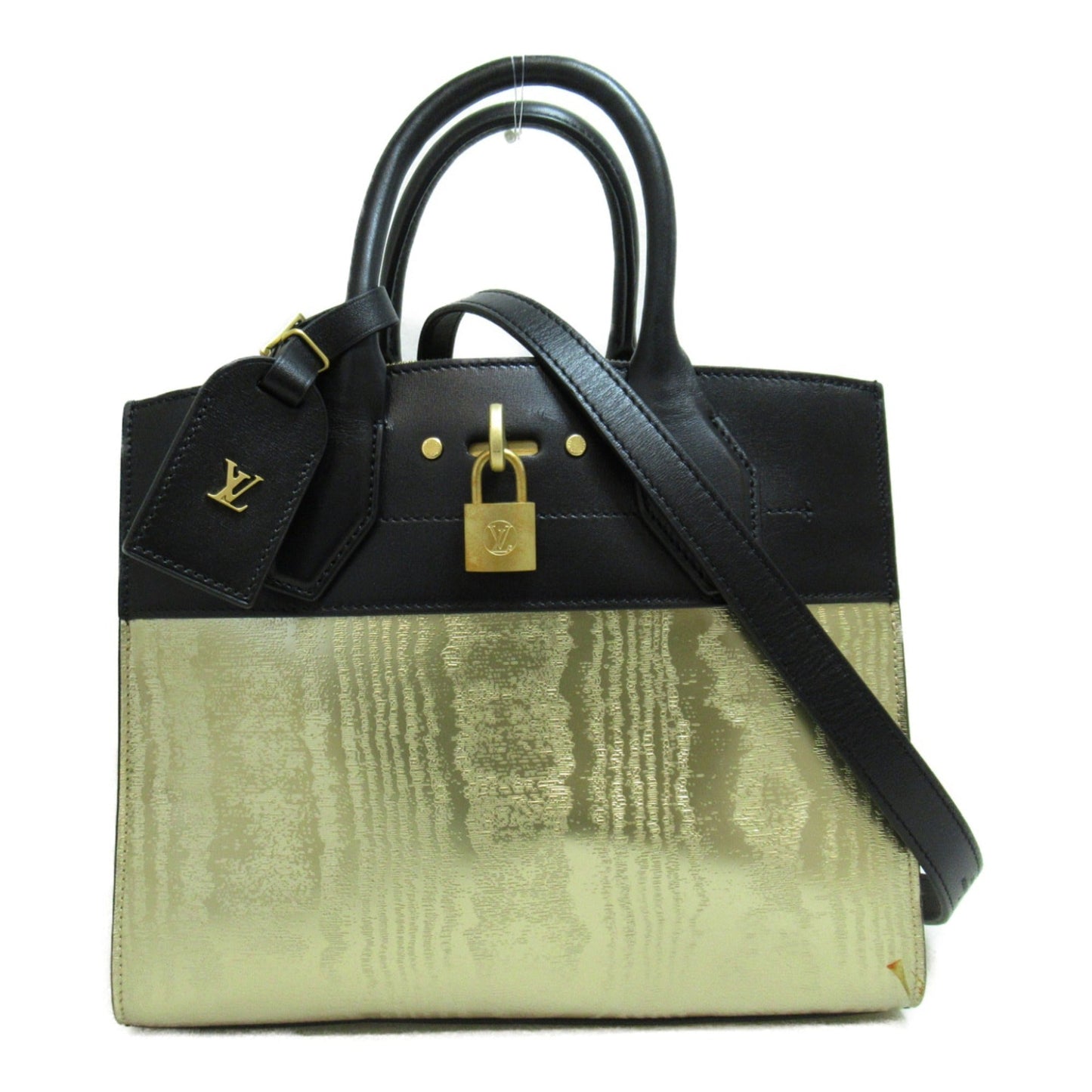 LOUIS VUITTON City Steamer PM 2wayShoulder Bag Gold Black leather M53015