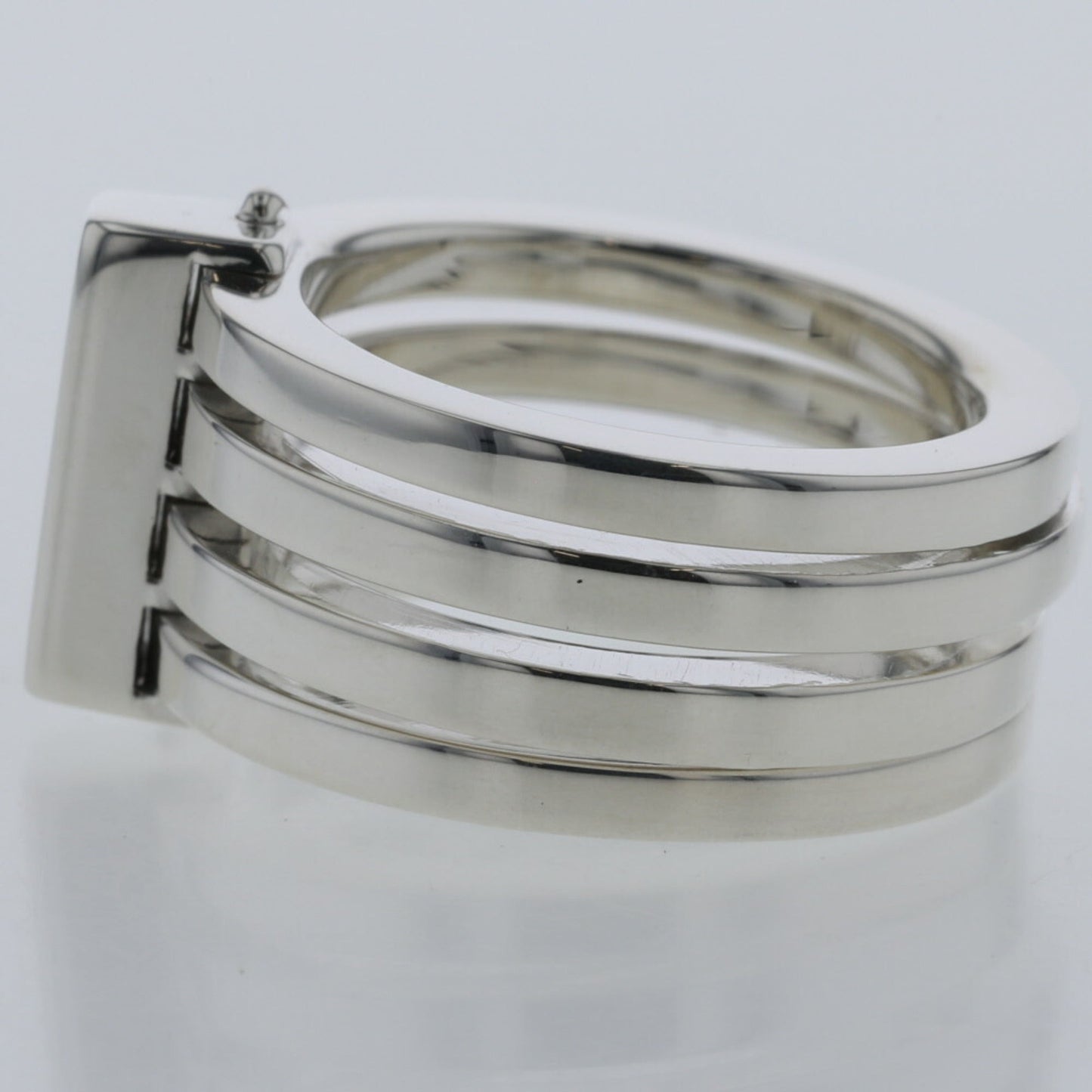 Gucci Ring 4 Row Silver 925 Upper No. 8 - Lower 10 Ladies GUCCI