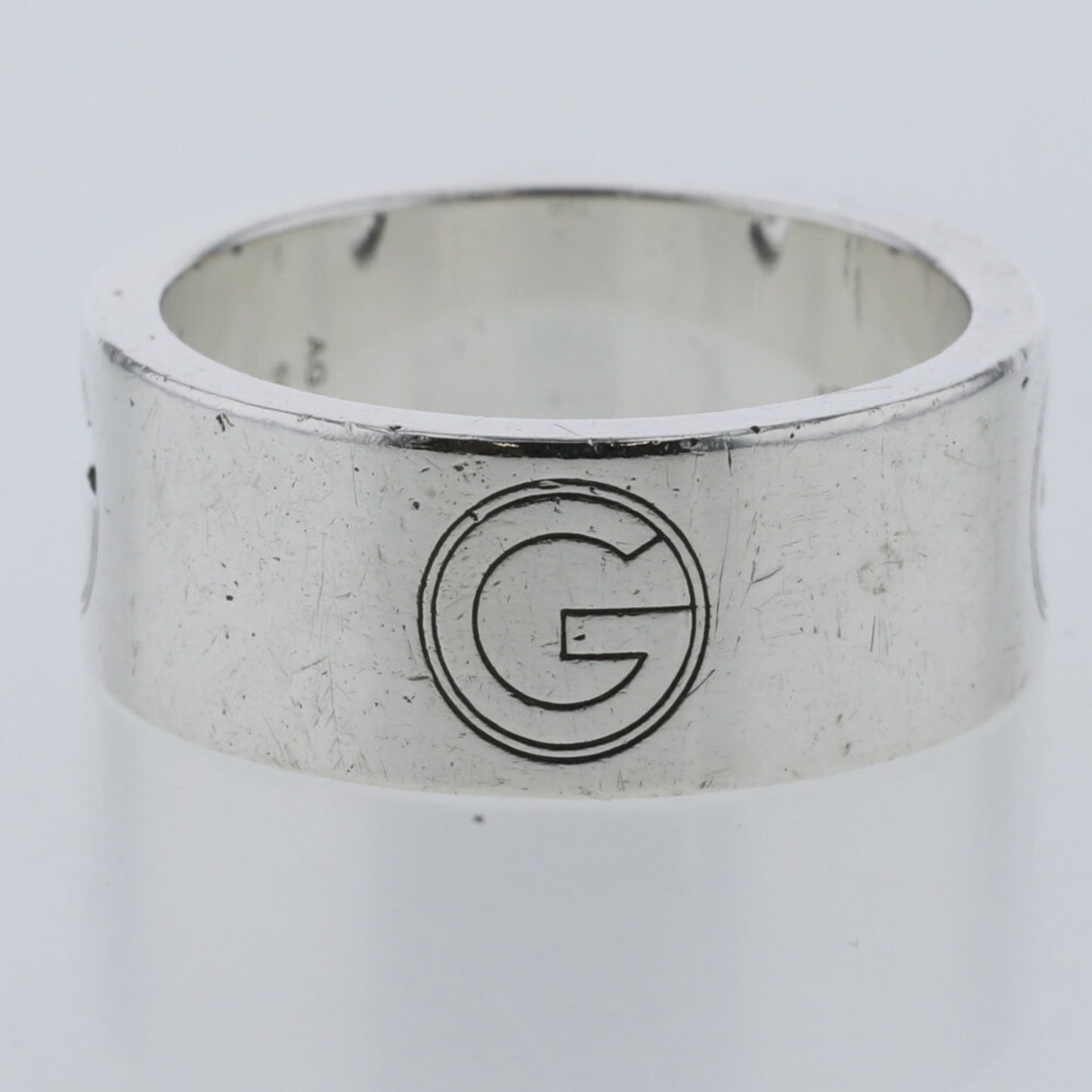 Gucci Ring G Wide Silver 925 Upper No. 13 Lower 15 Men's GUCCI
