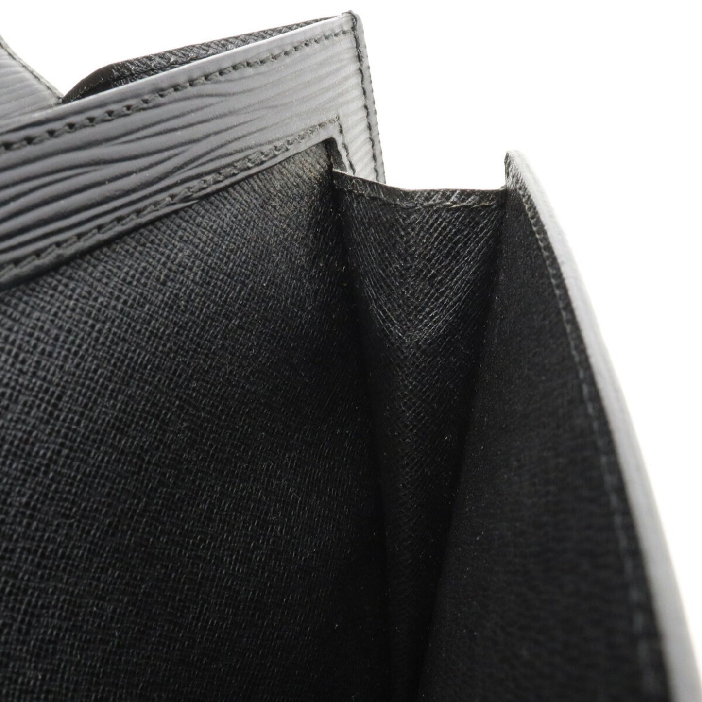 LOUIS VUITTON Epi Pochette Serie Dragonne Second Bag Noir Black Key Missing M52612