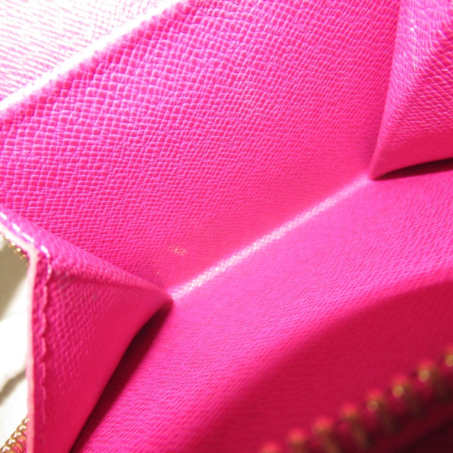 LOUIS VUITTON Compact Zip Round Wallet Brown Fuschia PVC coated canvas M95188