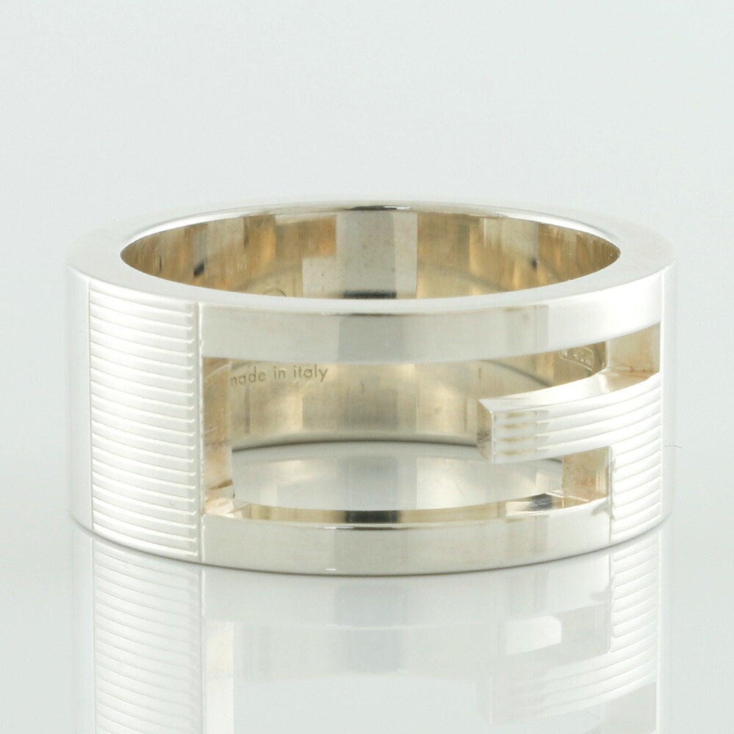Gucci SV925 Ring G Mark 7.5 # 8 Silver Ladies 925